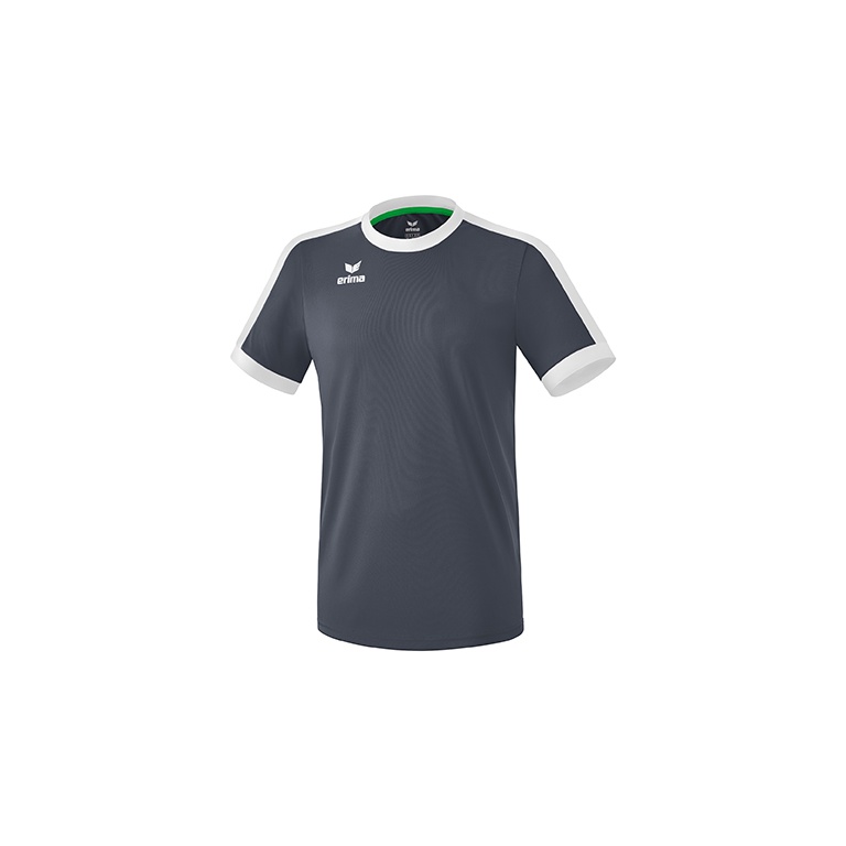 Erima Sport-Tshirt Trikot Retro Star (100% Polyester) grau/weiss Herren
